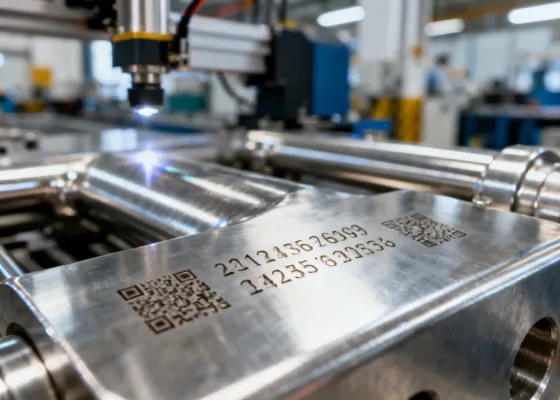 Industrial metal marking with a Monport fiber laser system